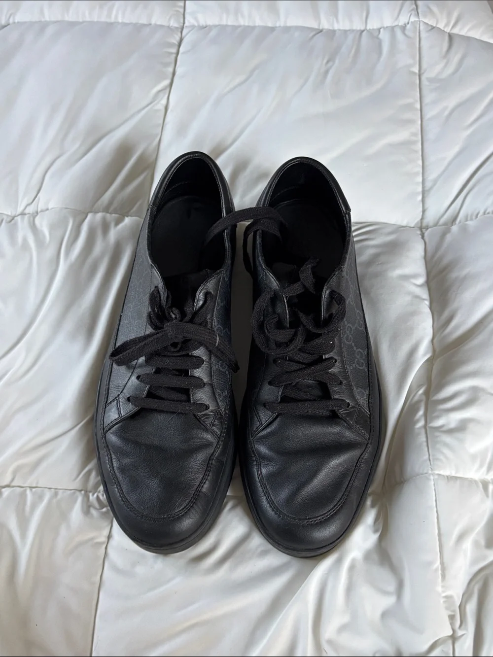 Gucci GG Supreme canvas and leather sneakers